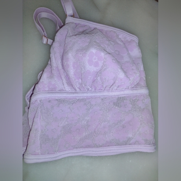 Victoria's Secret PINK Lace Bralette Velvet Flowers NWOT Size M - Picture 4 of 8
